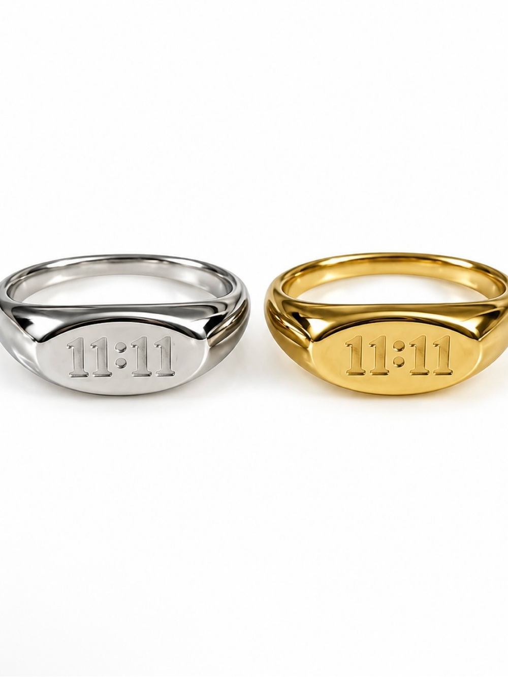 11:11 Signet Ring - Gold or Silver Men's Ring